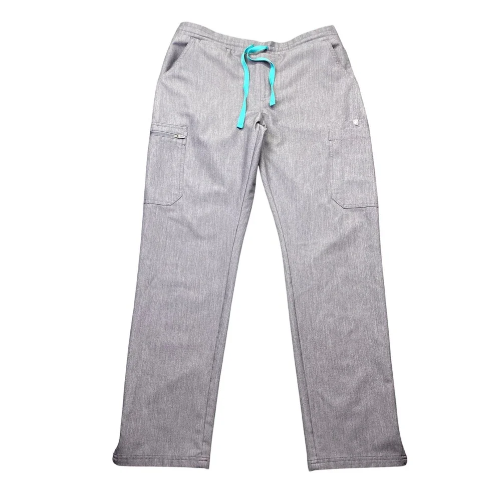 FIGS Technical Collection Grey Heather Scrub Pants‎ Mens Medium TW2000R Cargo